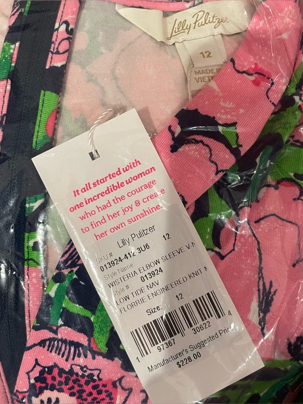 Lilly Pulitzer Wisteria V-Neck Maxi Dress Low Tide Navy Florrie NEW SZ 12 floral - Picture 5 of 10